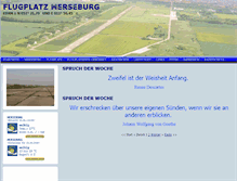 Tablet Screenshot of flugplatz-merseburg.de